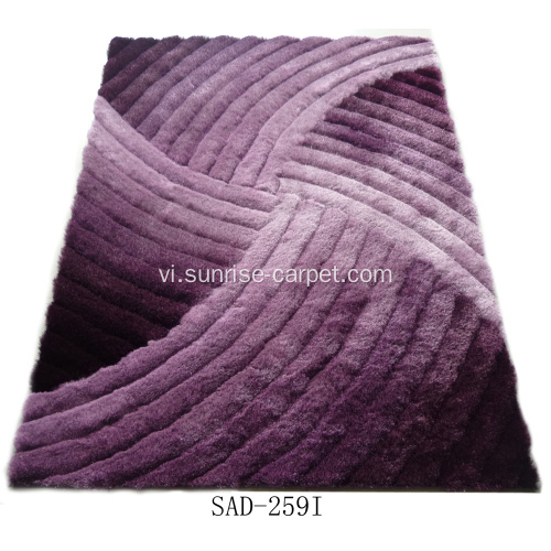 Polyester rậm Rug với thiết kế 3D